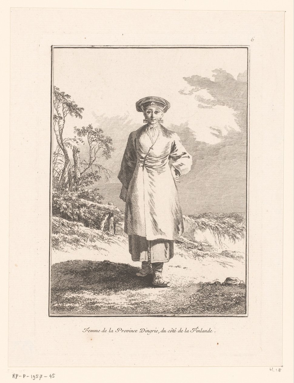 Jonge vrouw uit Ingermanland (Ingrië) door Jean Baptist Leprince