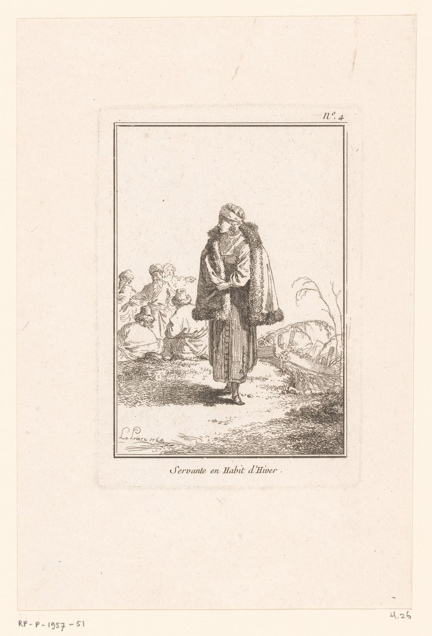 Moskovische dienstmeid door Jean Baptist Leprince