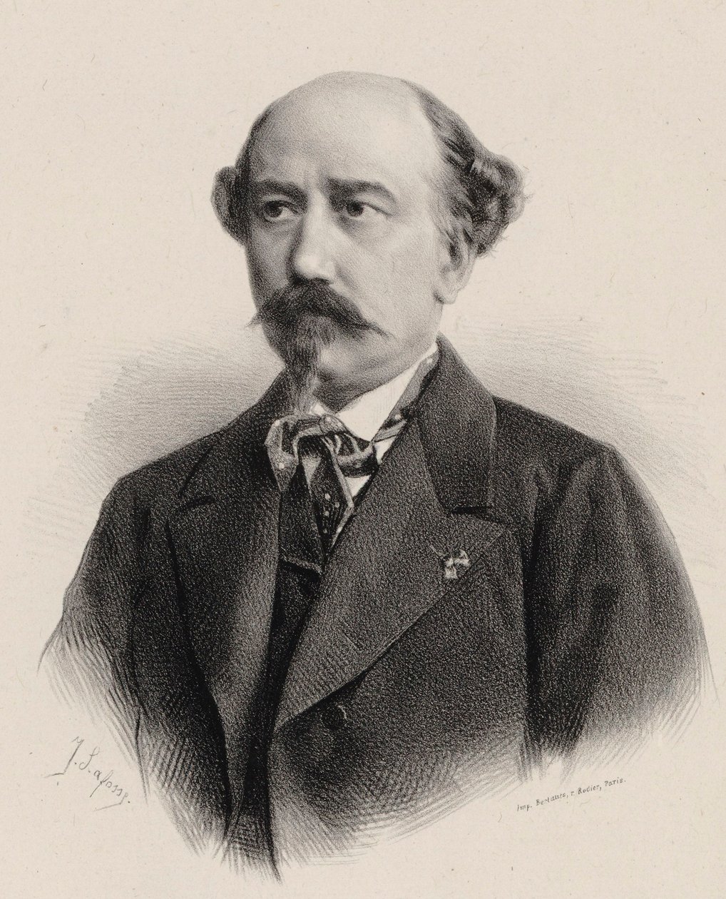 Portret van de componist Aimé Maillart 1817-1871 door Jean Baptiste Adolphe Lafosse