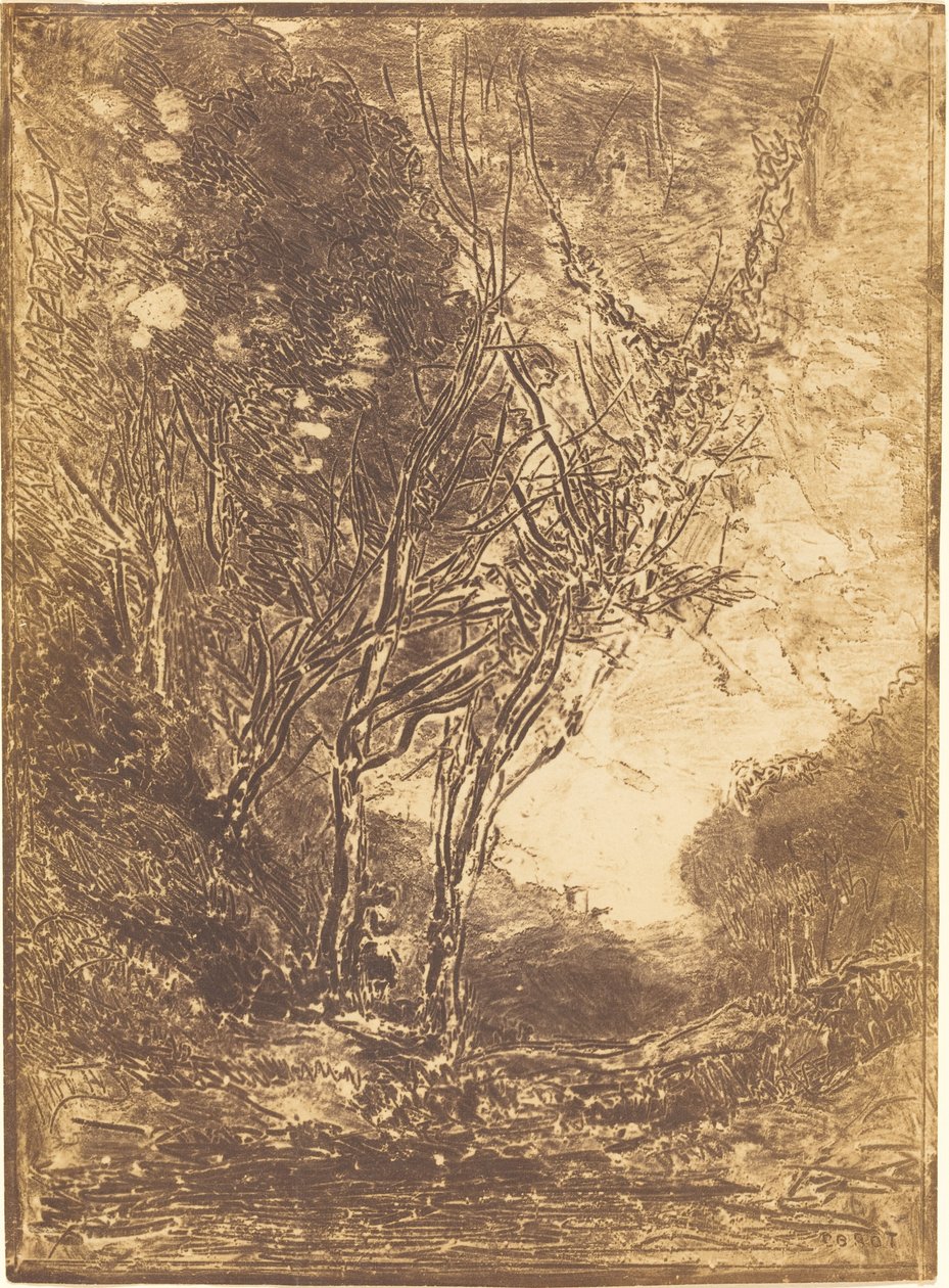 Hinderlaag door Jean-Baptiste-Camille Corot