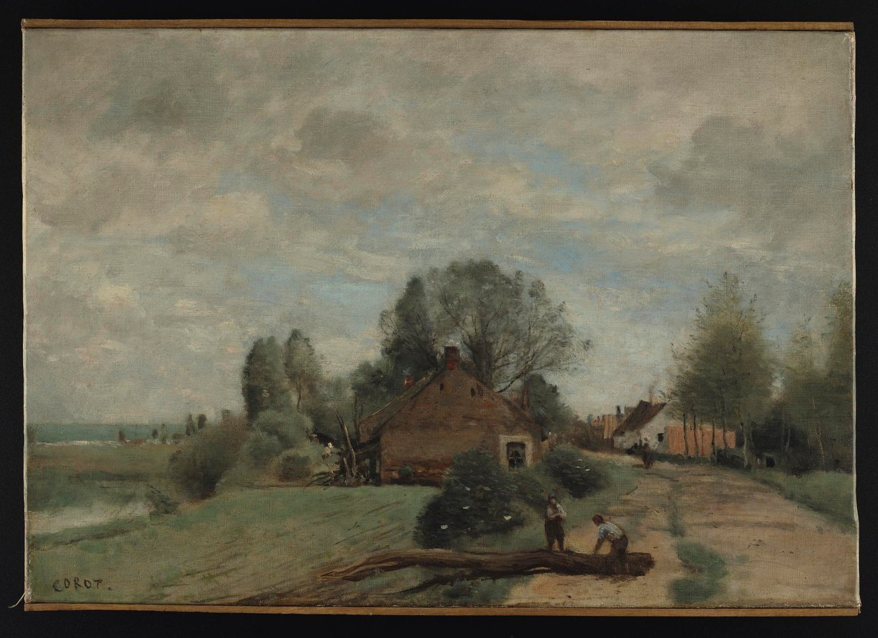 Corot - La Route aux Bûcherons, Arleux-du-Nord, 1871, NMW A 24958 door Jean Baptiste Camille Corot