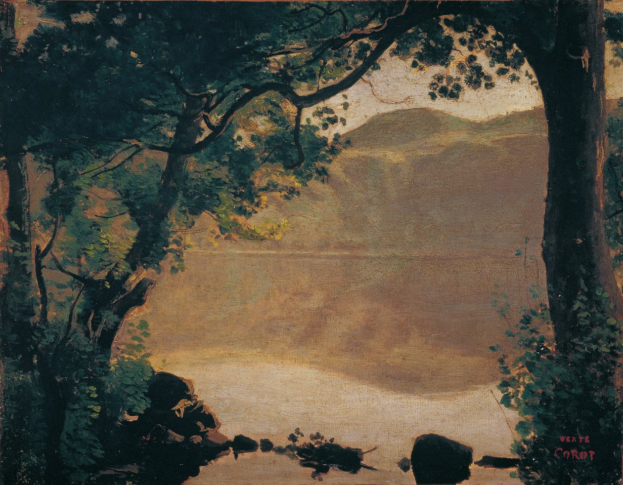 Het Nemimeer door Jean Baptiste Camille Corot