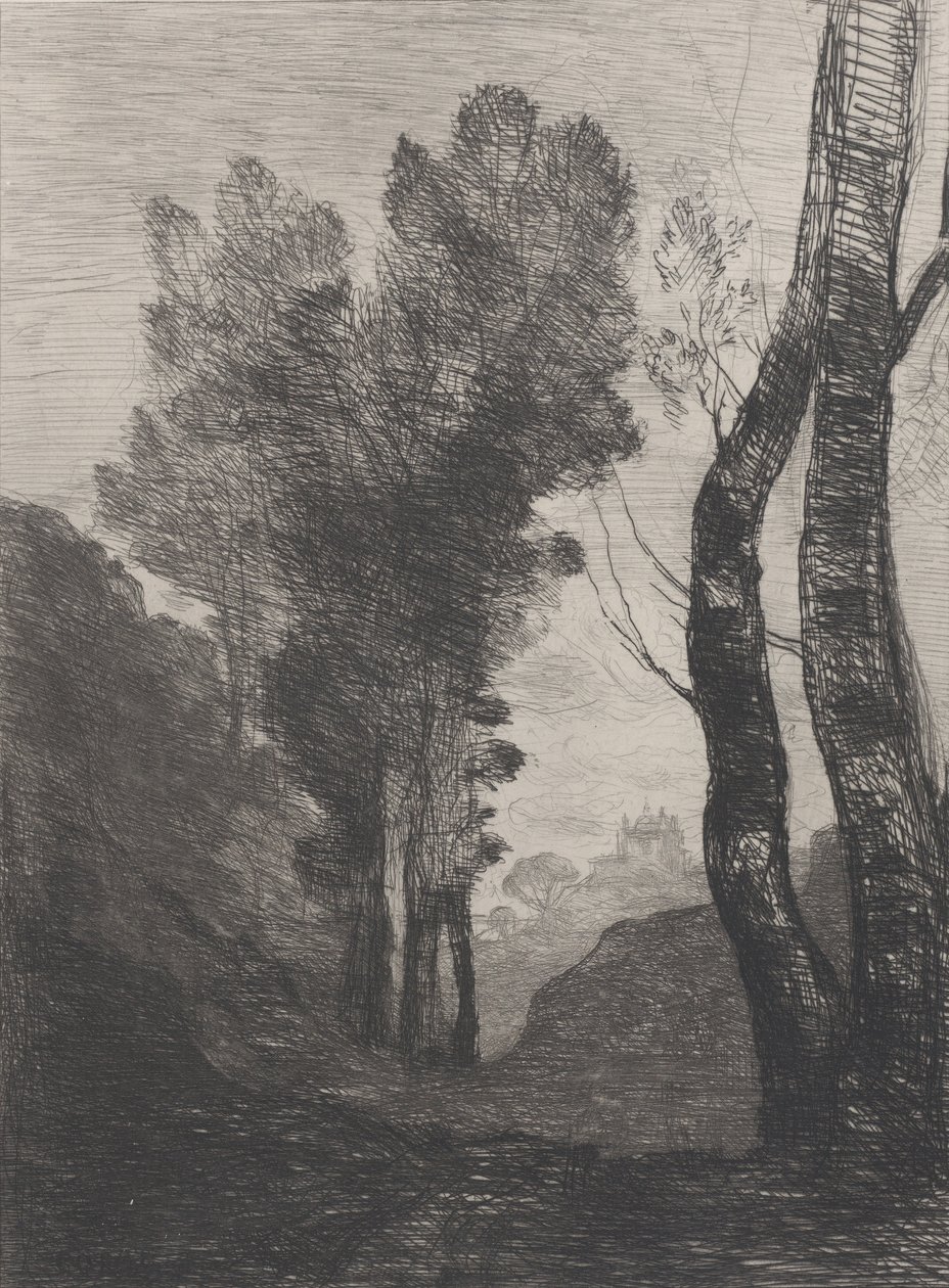 Omgeving van Rome door Jean-Baptiste-Camille Corot