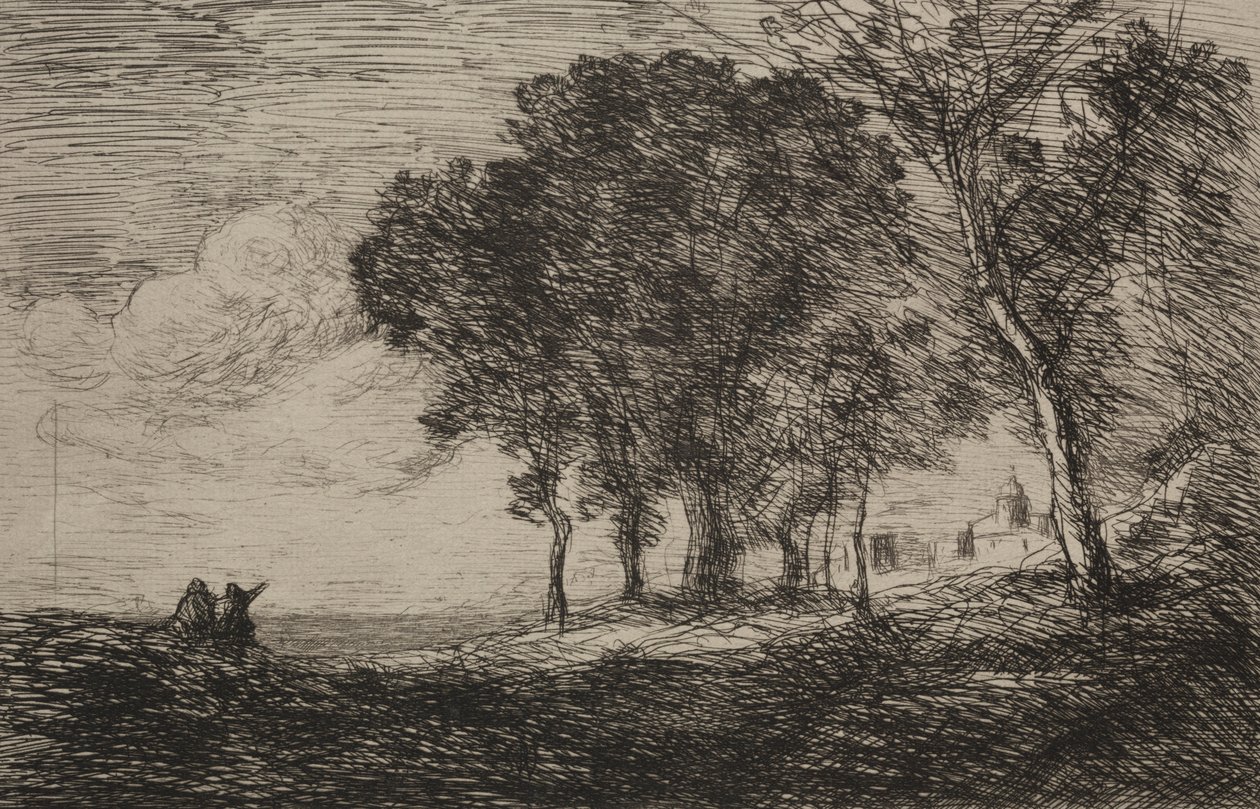 Italiaans landschap, ca. 1865 door Jean Baptiste Camille Corot