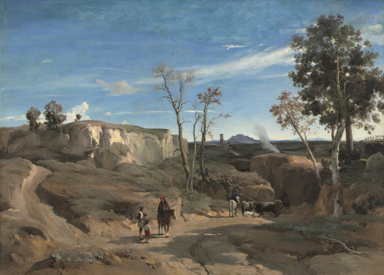 La Cervara, de Romeinse Campagna door Jean Baptiste Camille Corot