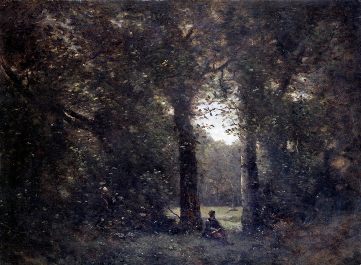 La cleriere, herinnering aan de stad Avray door Jean Baptiste Camille Corot