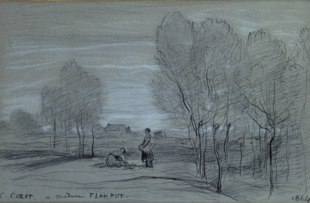 Landschap, 1864 door Jean Baptiste Camille Corot