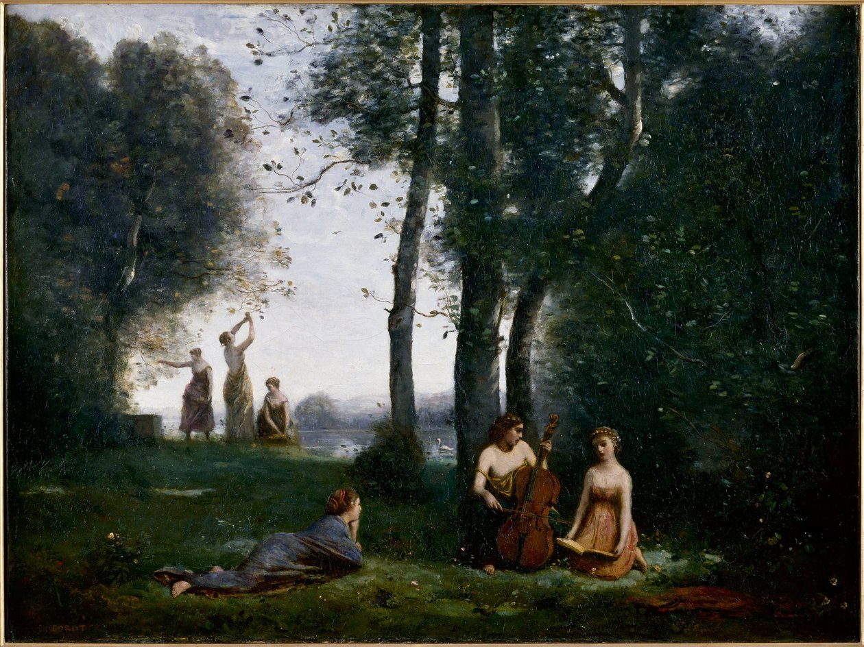 Le Concert champêtre door Jean Baptiste Camille Corot