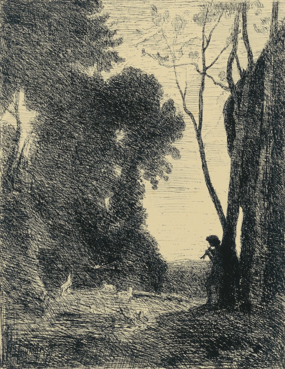 Kleine Berger, 2em Planche door Jean-Baptiste-Camille Corot