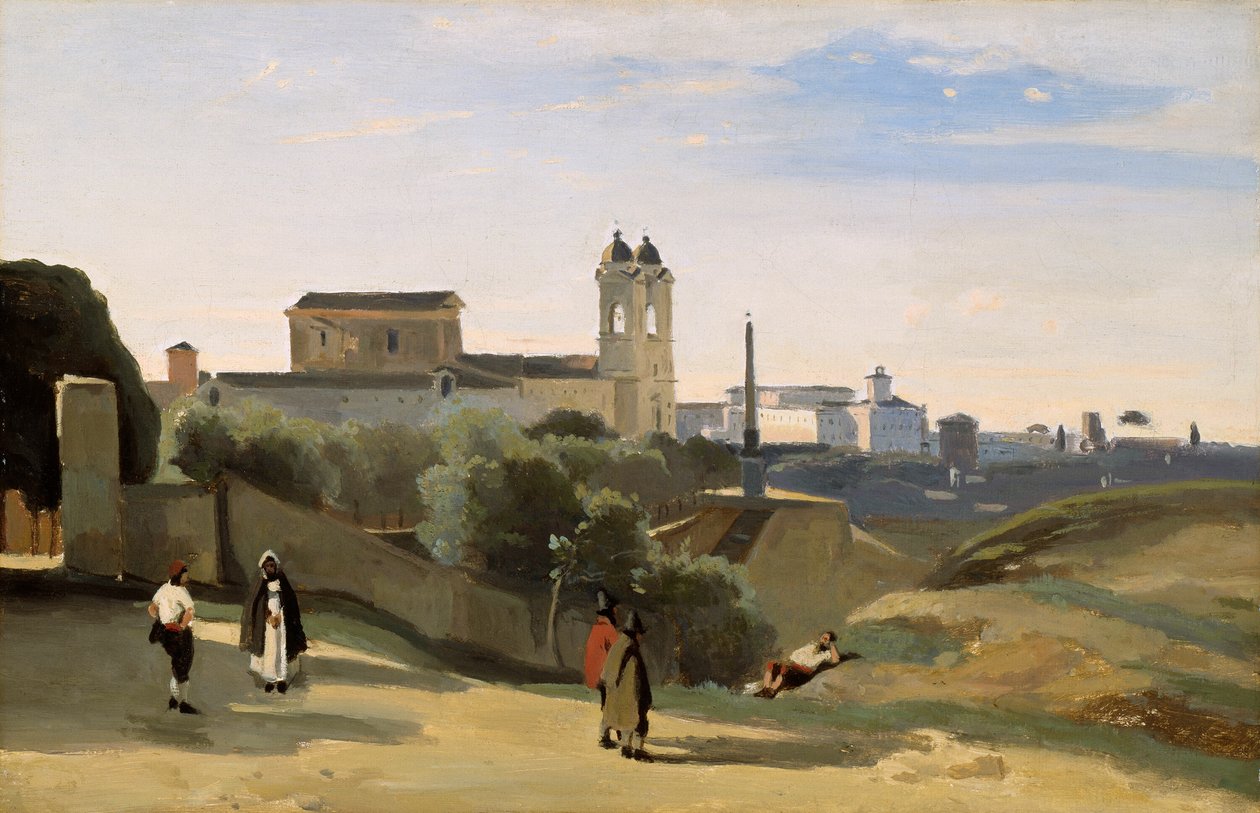 Monte Pincio, Rome door Jean Baptiste Camille Corot