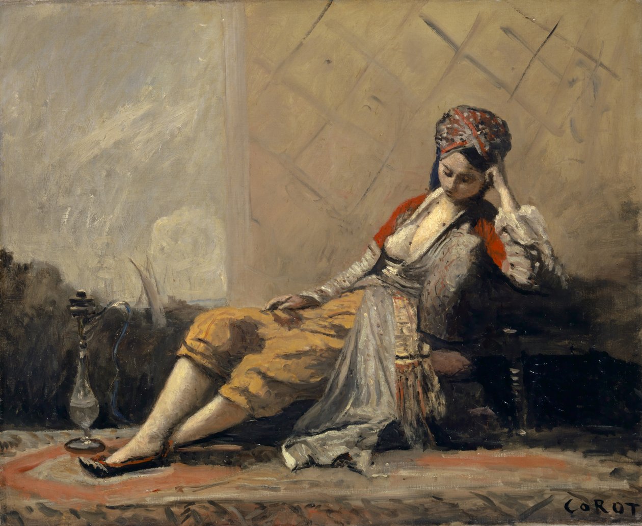 Odalisque door Jean-Baptiste-Camille Corot
