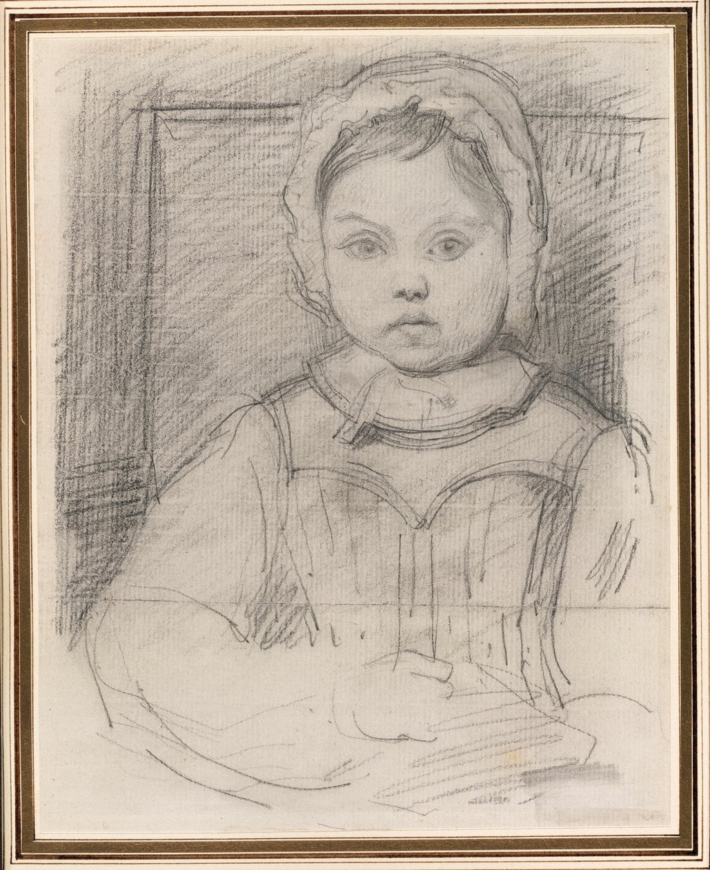Portret van Louis Robert, 3 jaar oud door Jean Baptiste Camille Corot