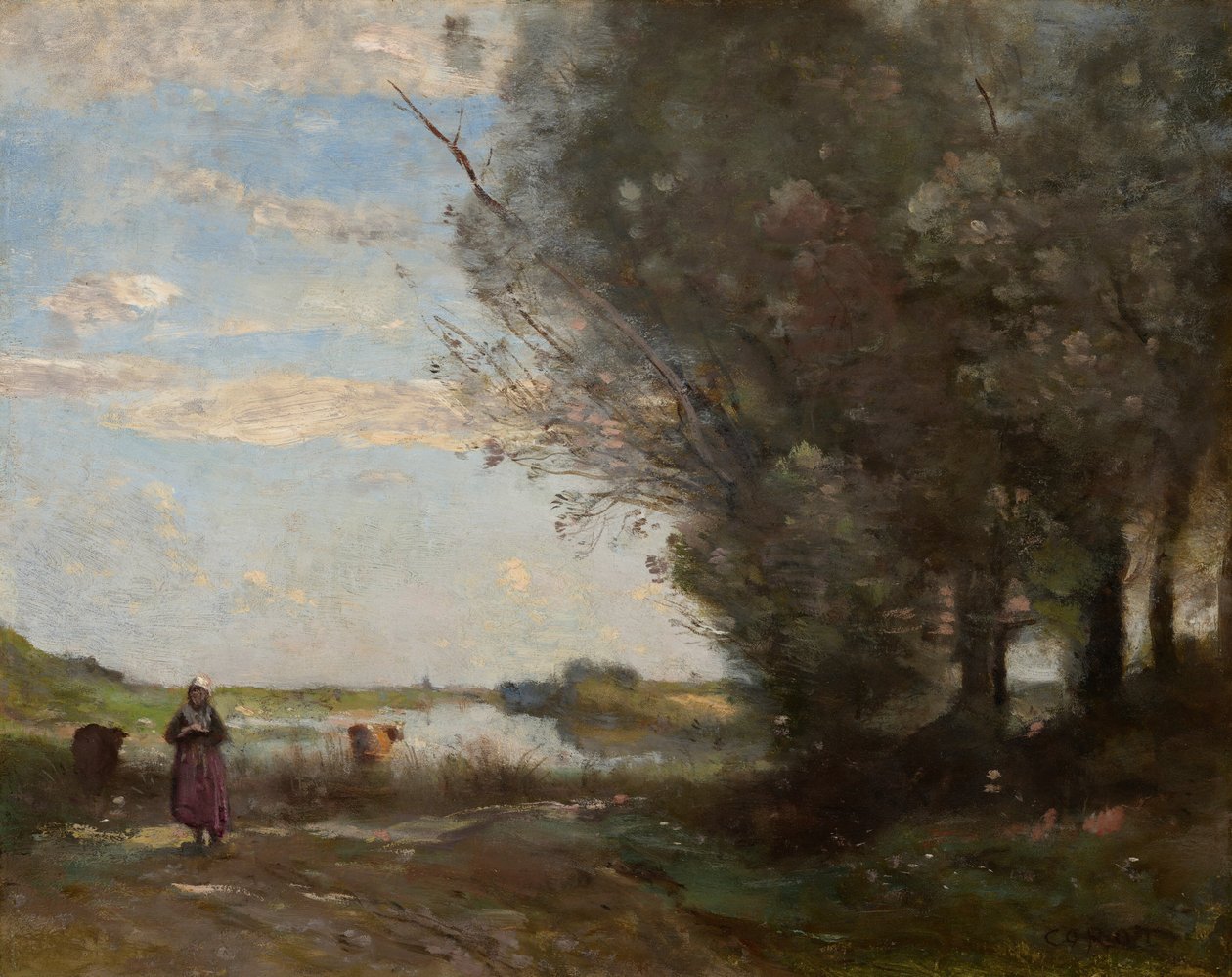 Rivier Uitzicht door Jean Baptiste Camille Corot