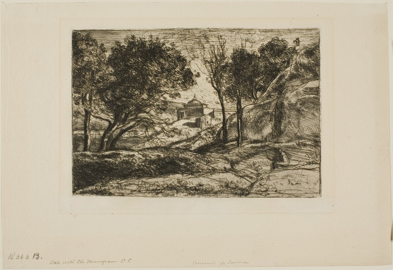 Souvenir van Toscane door Jean Baptiste Camille Corot