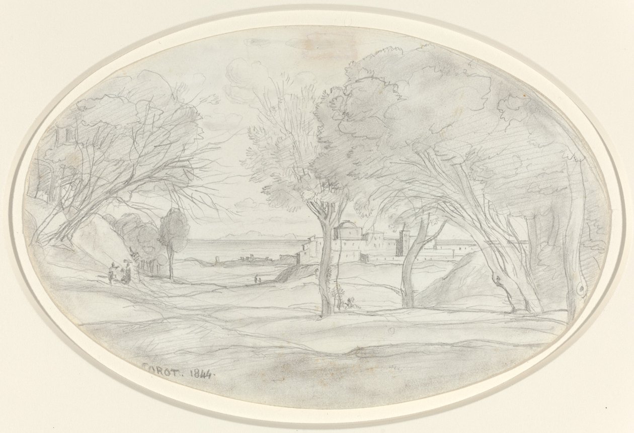 Souvenir van Toscane door Jean Baptiste Camille Corot