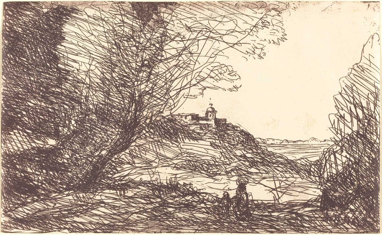 Souvenir van de Omgeving van Monaco door Jean Baptiste Camille Corot