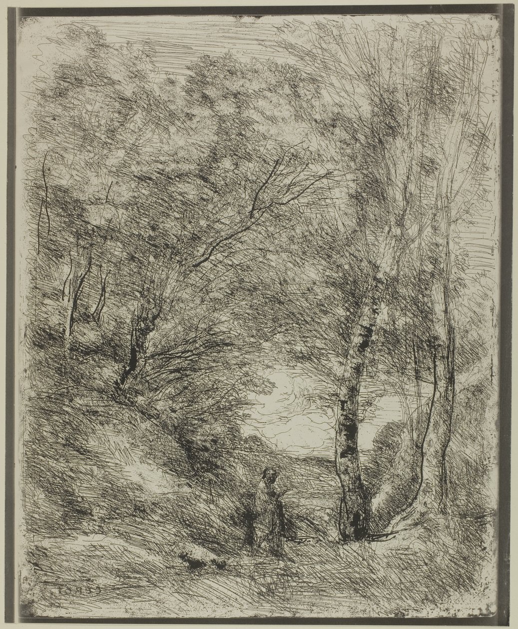 De tuinen van Horatius door Jean Baptiste Camille Corot