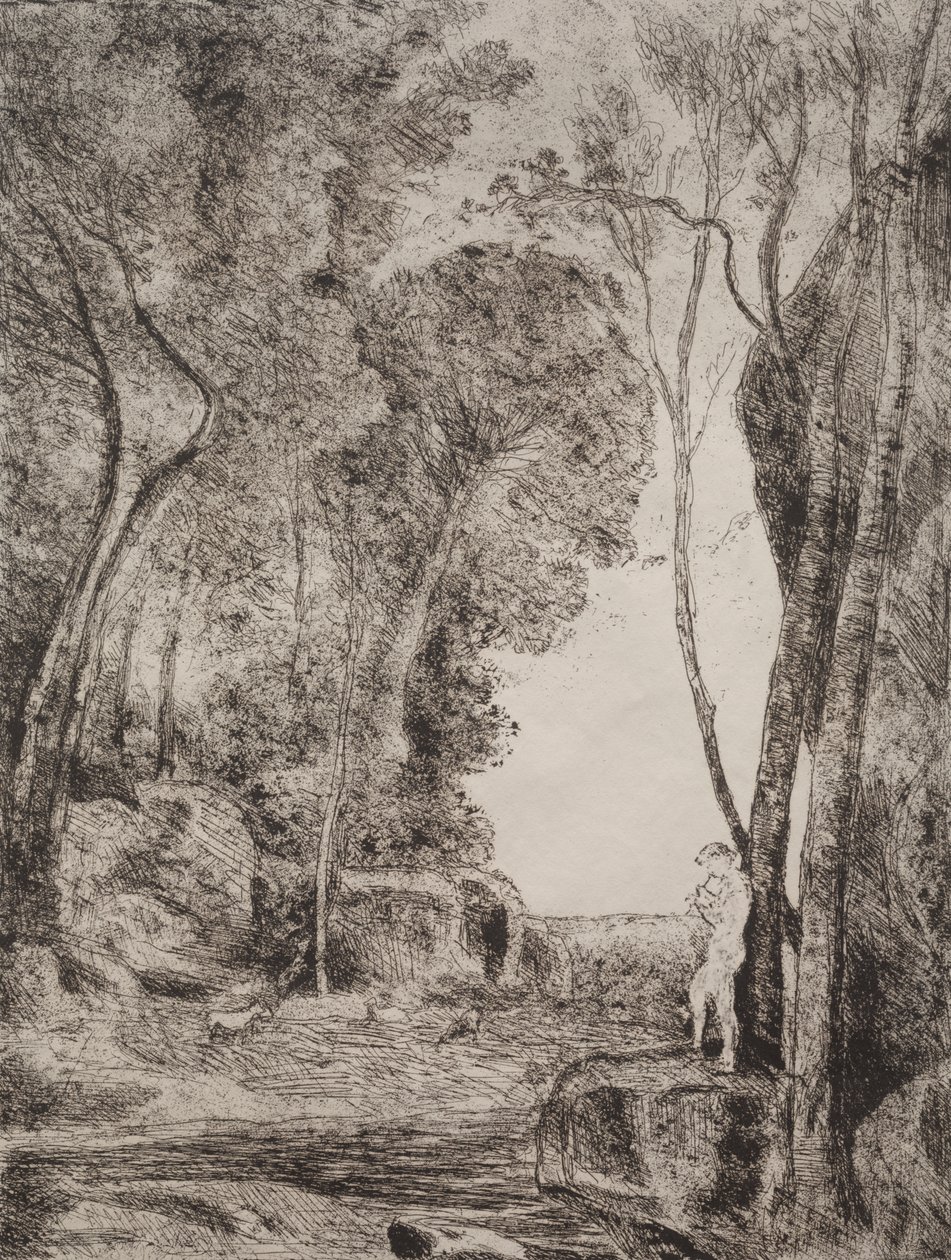De kleine herder door Jean-Baptiste-Camille Corot