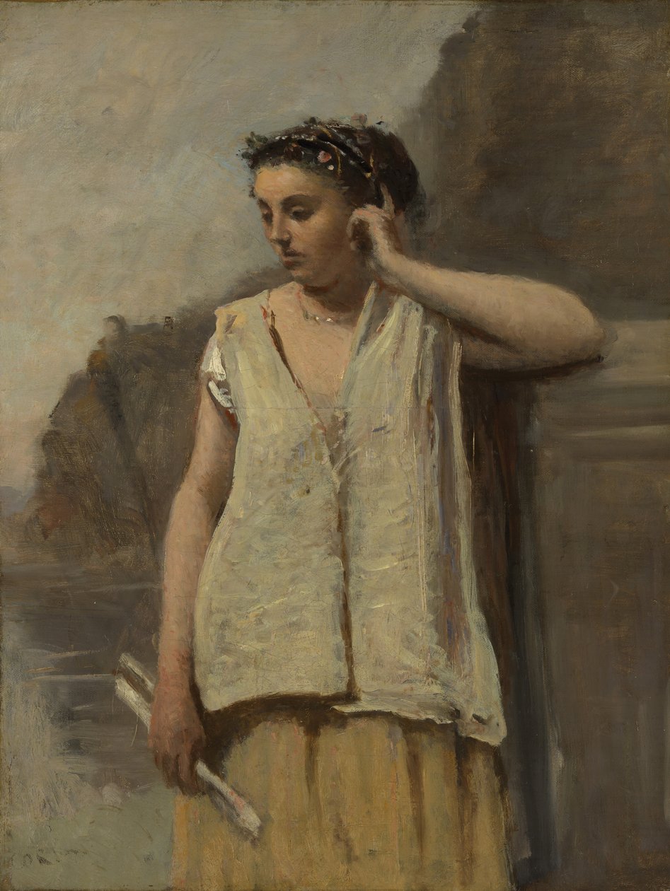 De muze: Geschiedenis, ca. 1865 door Jean Baptiste Camille Corot