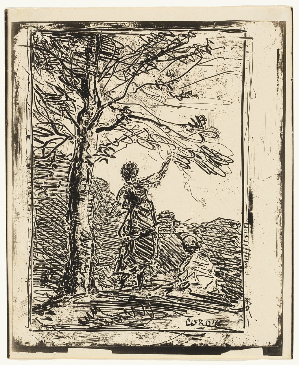 Het Jonge Meisje en de Dood door Jean Baptiste Camille Corot