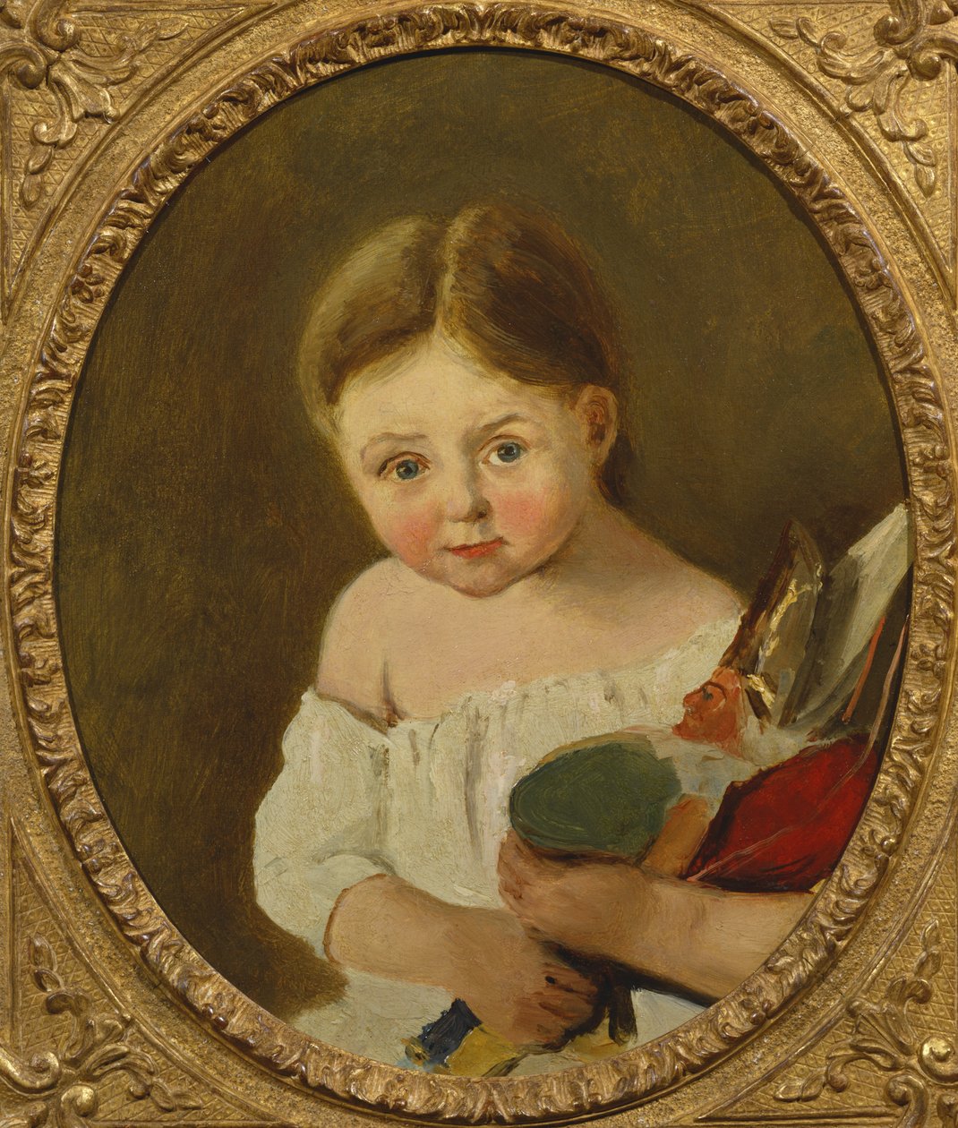De jongste dochter van M. Edouard Delalain, ca. 1845-50 door Jean-Baptiste-Camille Corot