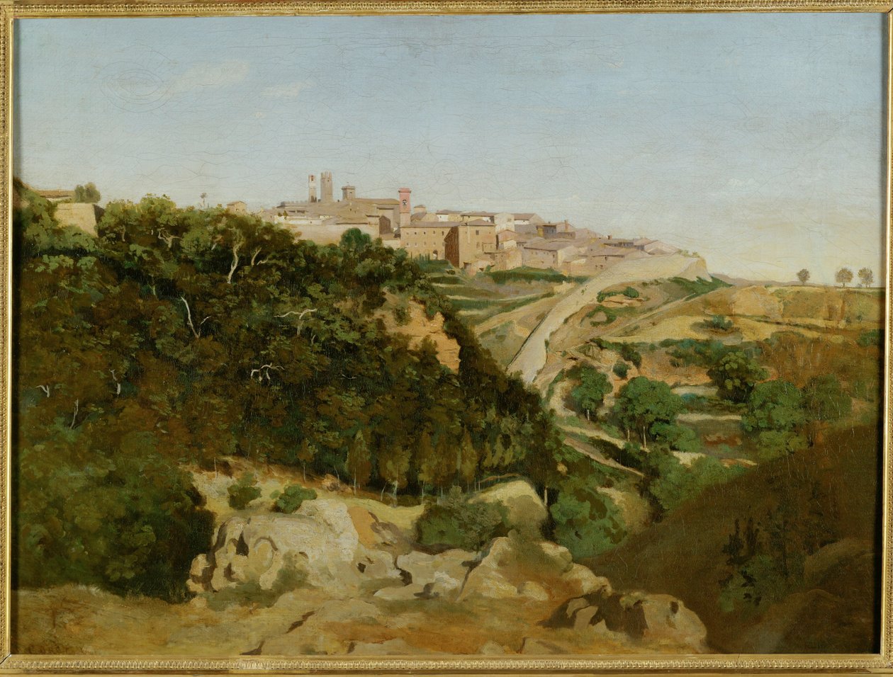 Volterra, gemeente - Volterra, Italië ... door Jean Baptiste Camille Corot