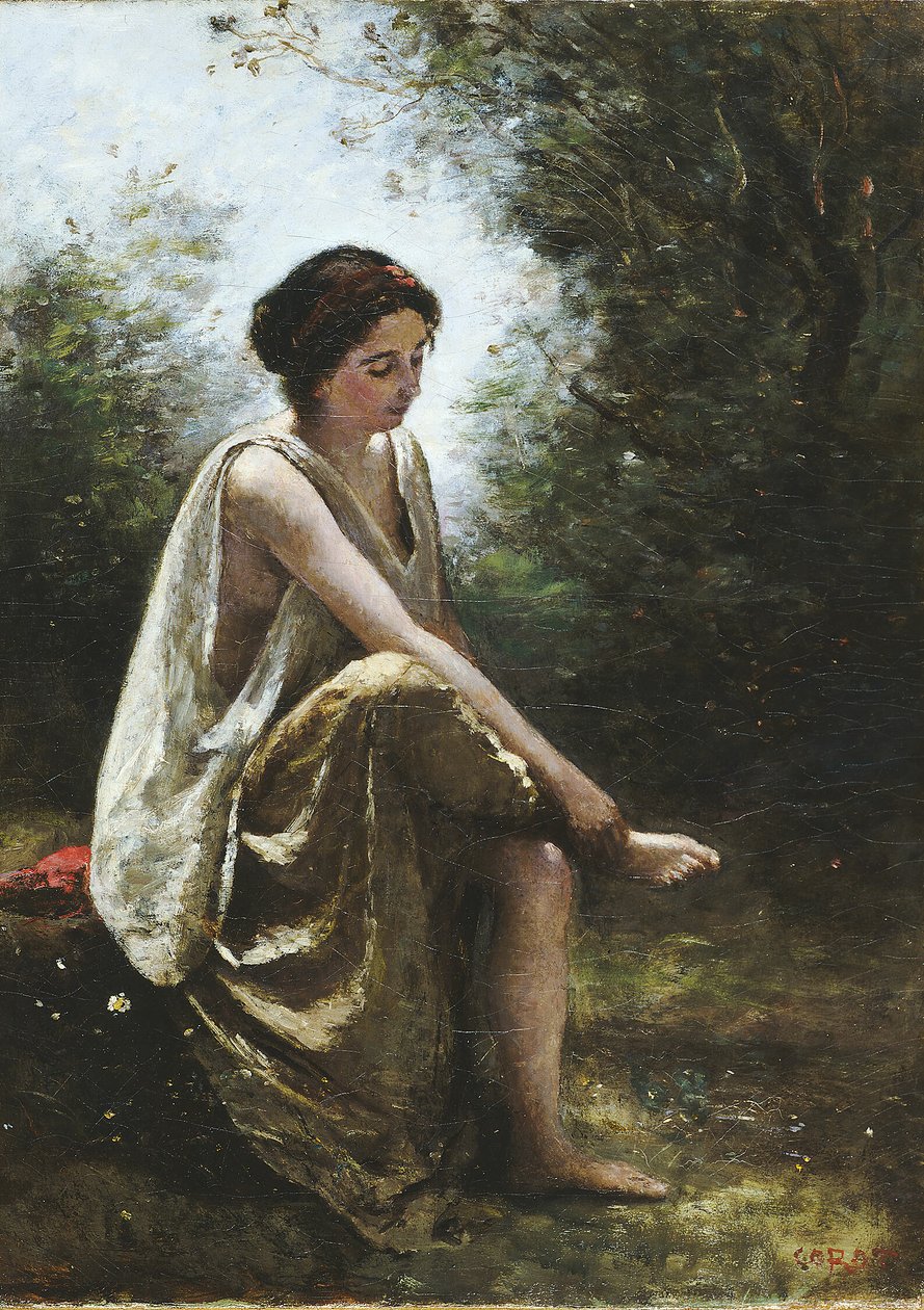 Gewonde Eurydice door Jean-Baptiste-Camille Corot