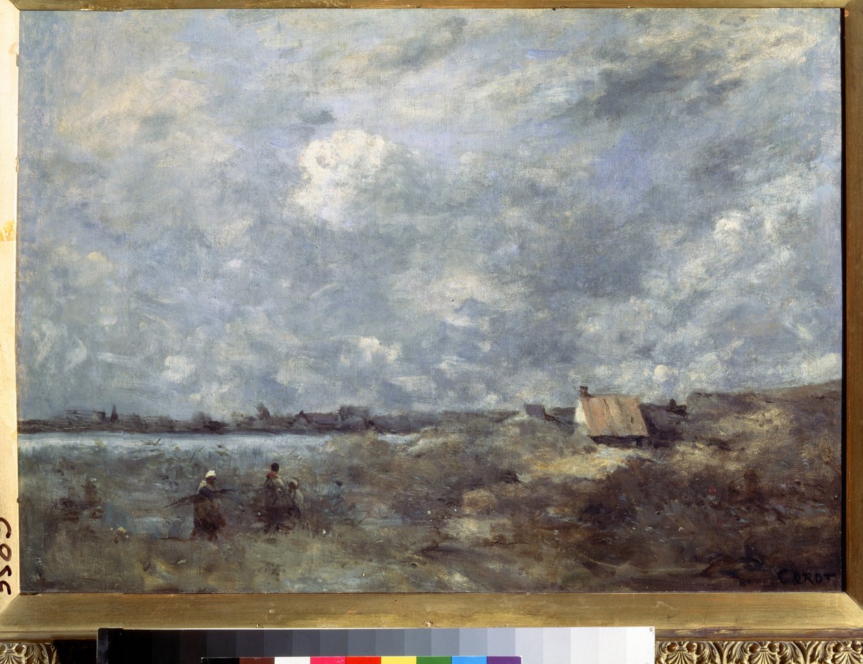 Stormachtig weer. Pas de Calais door Jean-Baptiste-Camille Corot