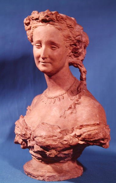Buste van Eugenie-Marie de Montijo de Guzman (1826-1920) Gravin van Teba door Jean Baptiste Carpeaux