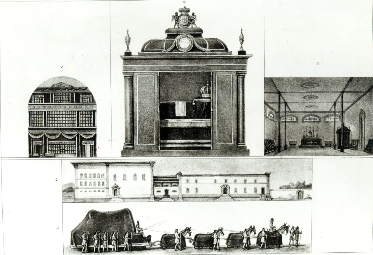 Begrafenisstoet en Monument van Keizer Leopold, uit 