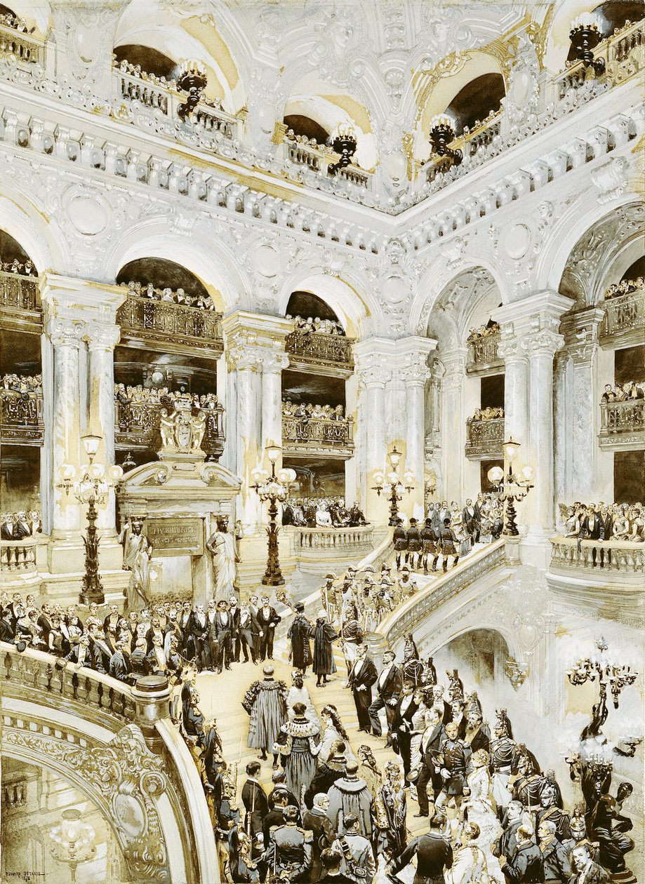 Inhuldiging van het Parijse operahuis, 5 januari 1875, 1878 door Jean Baptiste Edouard Detaille