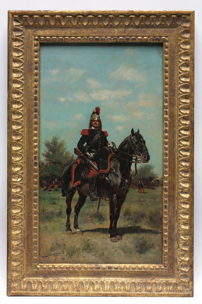 Bereden dragonderofficier door Jean Baptiste Edouard Detaille