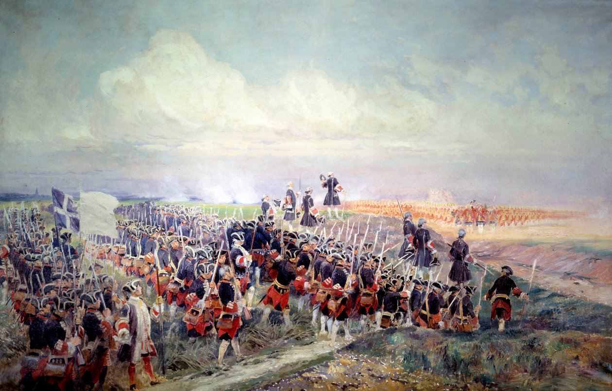 Verlossing voor de Slag bij Fontenoy op 11/05/1745 Schilderij door Edouard Detaille (1848-1912). 1912 Zon. 2,1x3,2 m Parijs, Musee de l