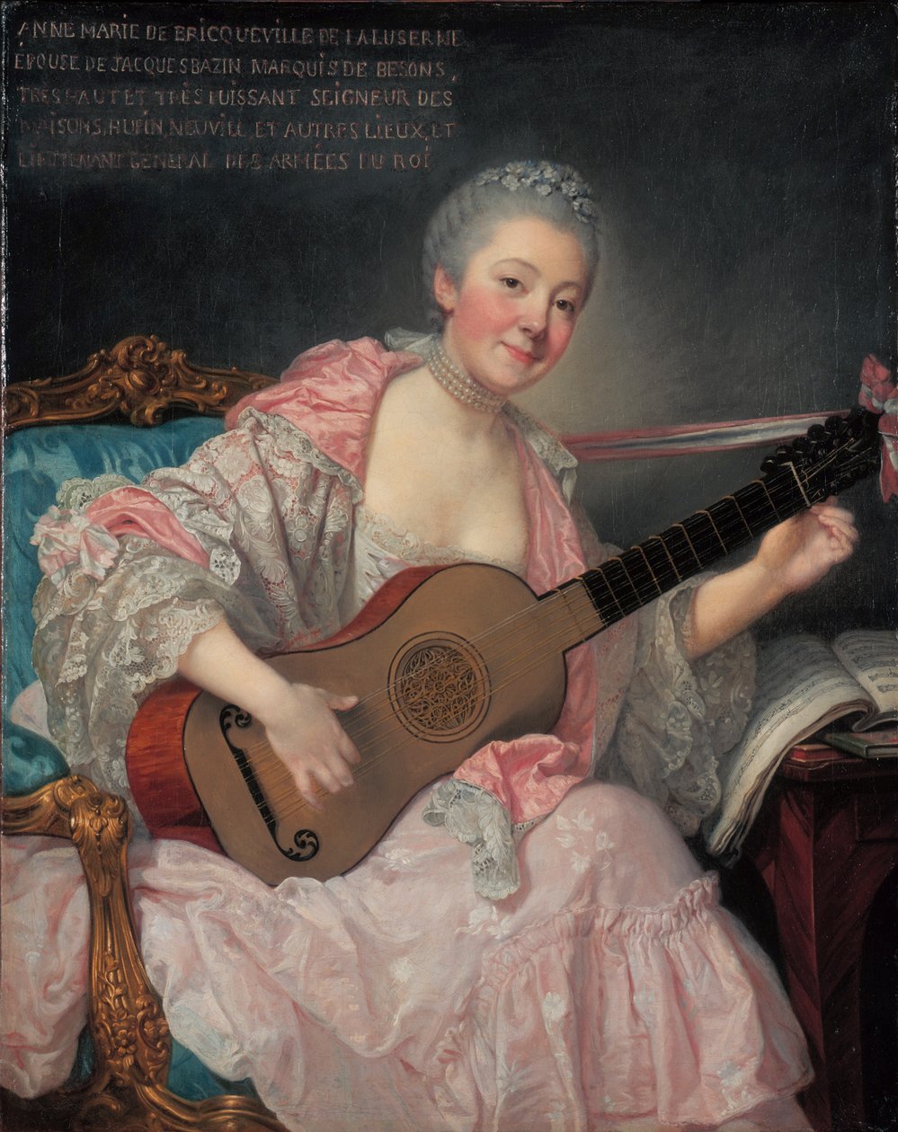 Anne-Marie de Bricqueville de Laluserne, markiezin van Bezons door Jean-Baptiste Greuze