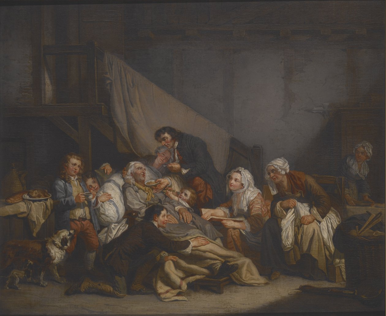 Dood van een oude man door Jean Baptiste Greuze