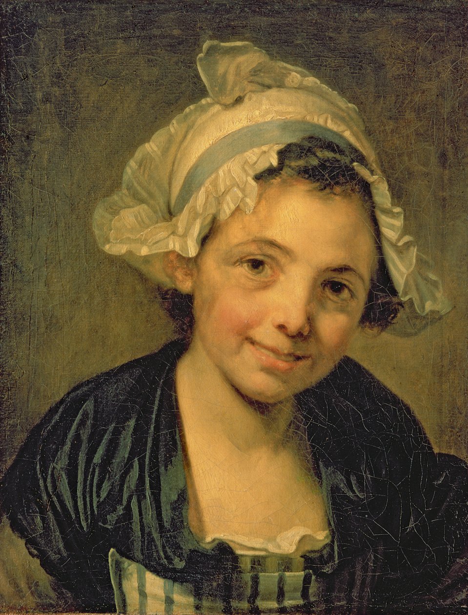 Meisje met een Hoed door Jean Baptiste Greuze