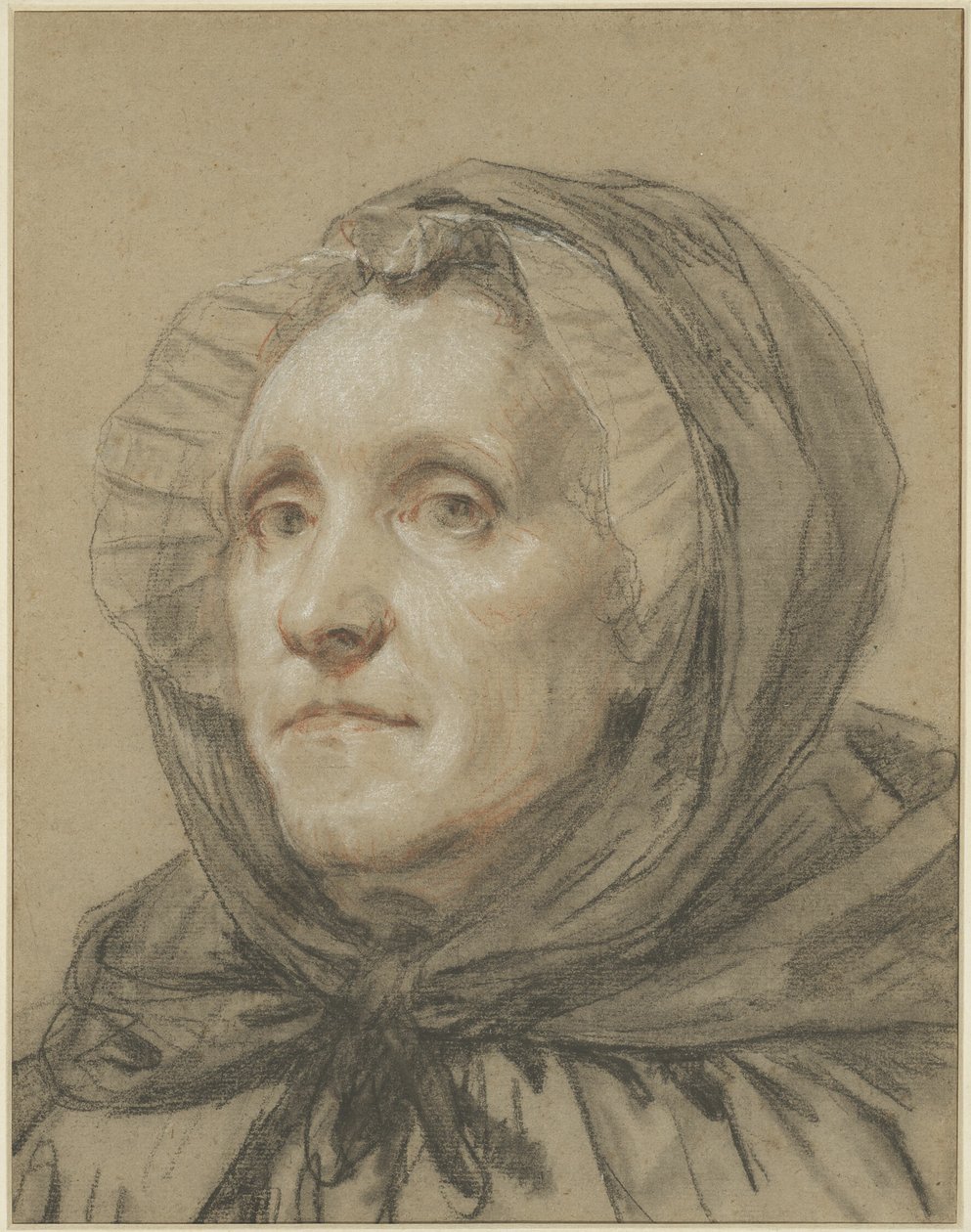 Portret van de moeder van de kunstenaar door Jean Baptiste Greuze