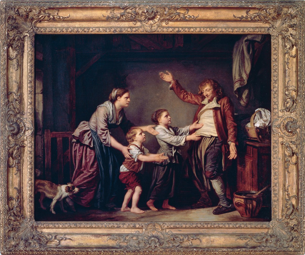 De terugkeer van de dronkaard door Jean-Baptiste Greuze