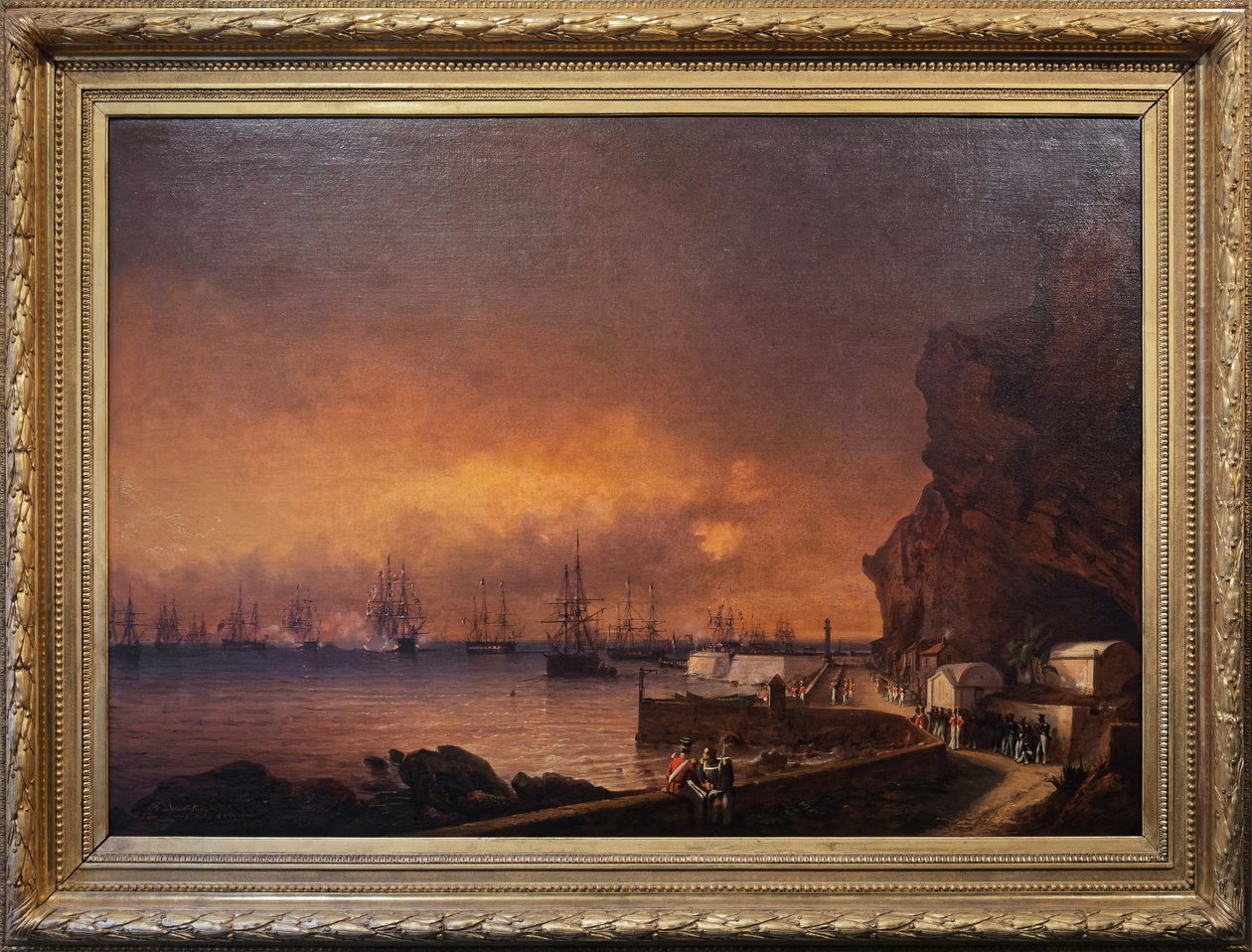 Het Franse squadron bij Sainte Helene door Jean Baptiste Henri Durand Brager