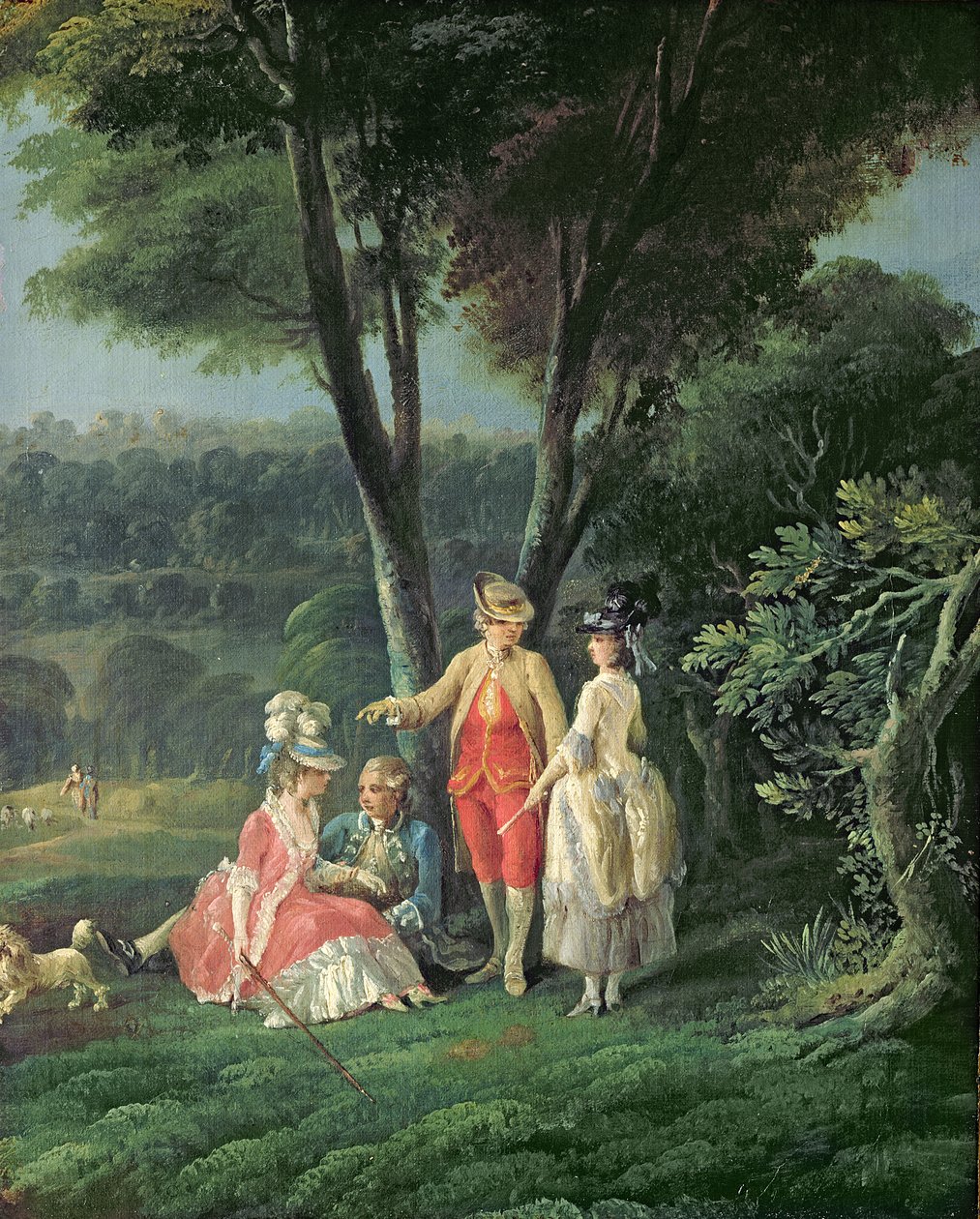 Een wandeling in het park door Jean Baptiste Hilair