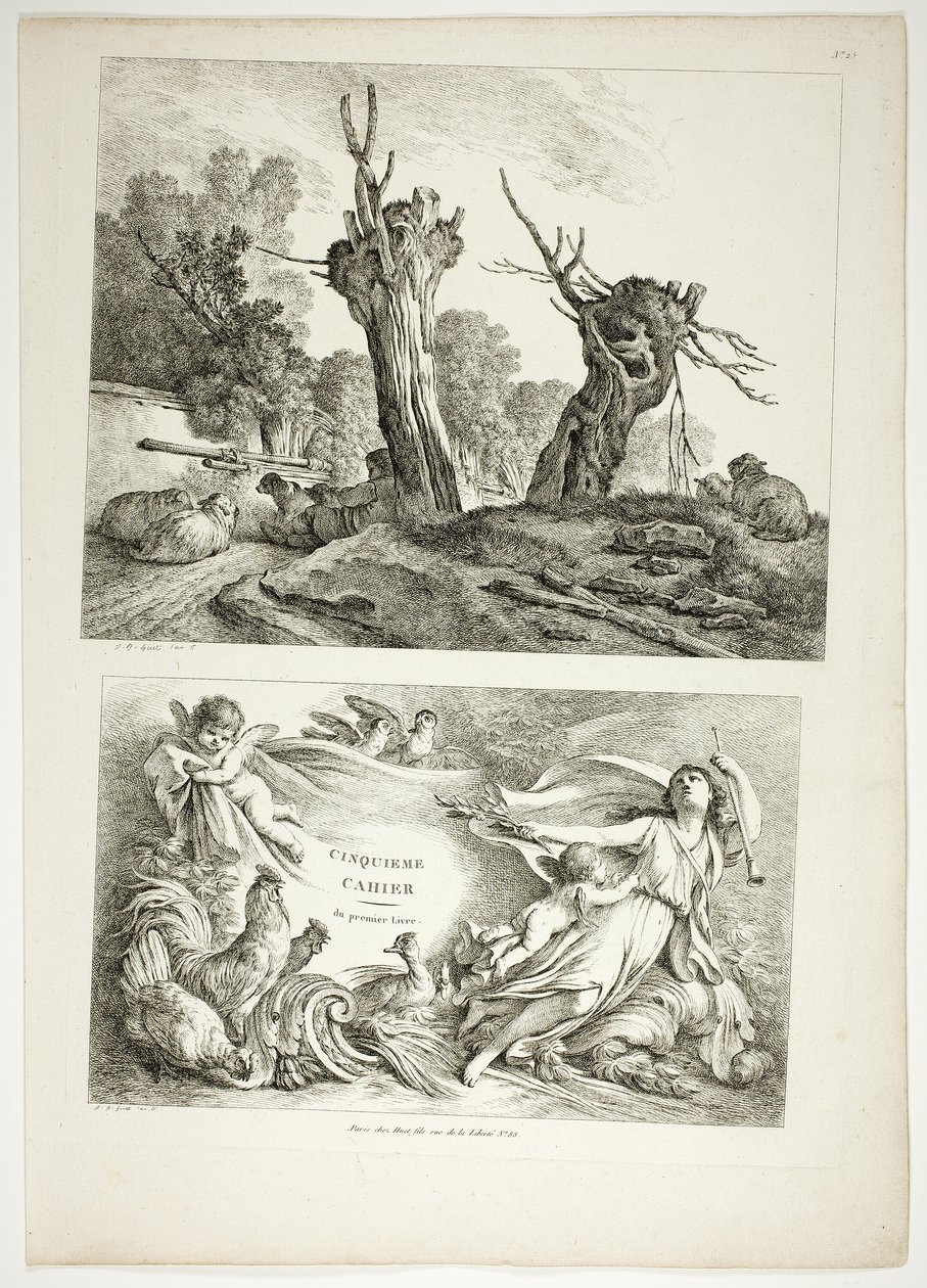 Plaat 25 van 38 uit Oeuvres de J. B. Huet door Jean Baptiste Huet