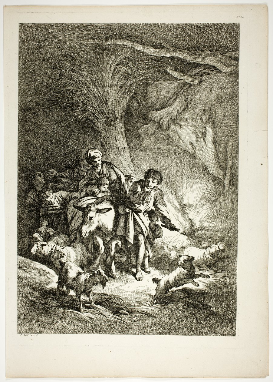 Plaat 30 van 38 uit Oeuvres de J. B. Huet door Jean Baptiste Huet