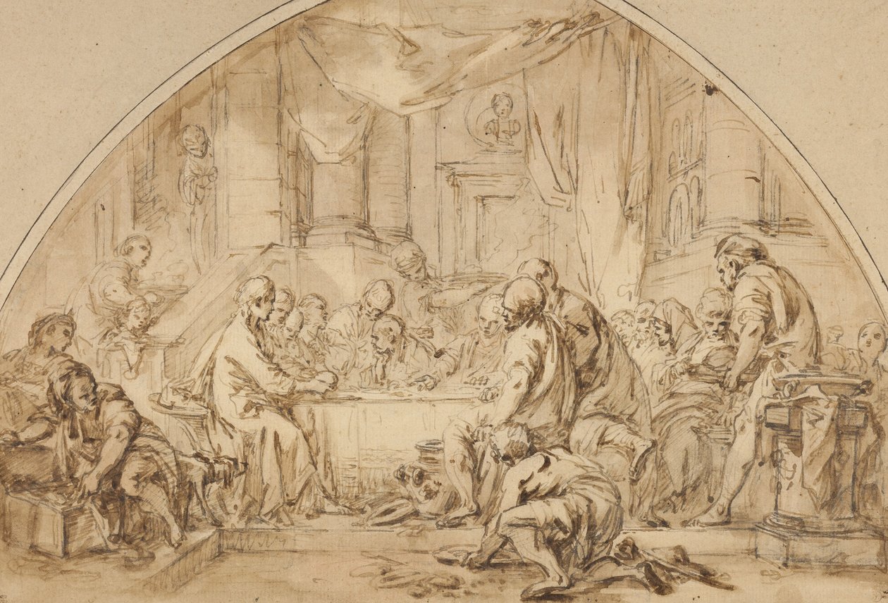 Studie voor Het Laatste Avondmaal door Jean Baptiste Huet