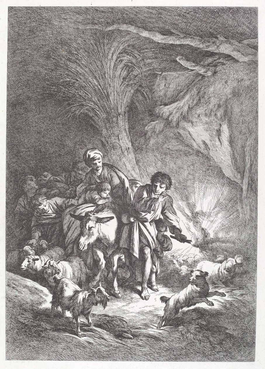 De Vlucht naar Egypte door Jean-Baptiste Huet