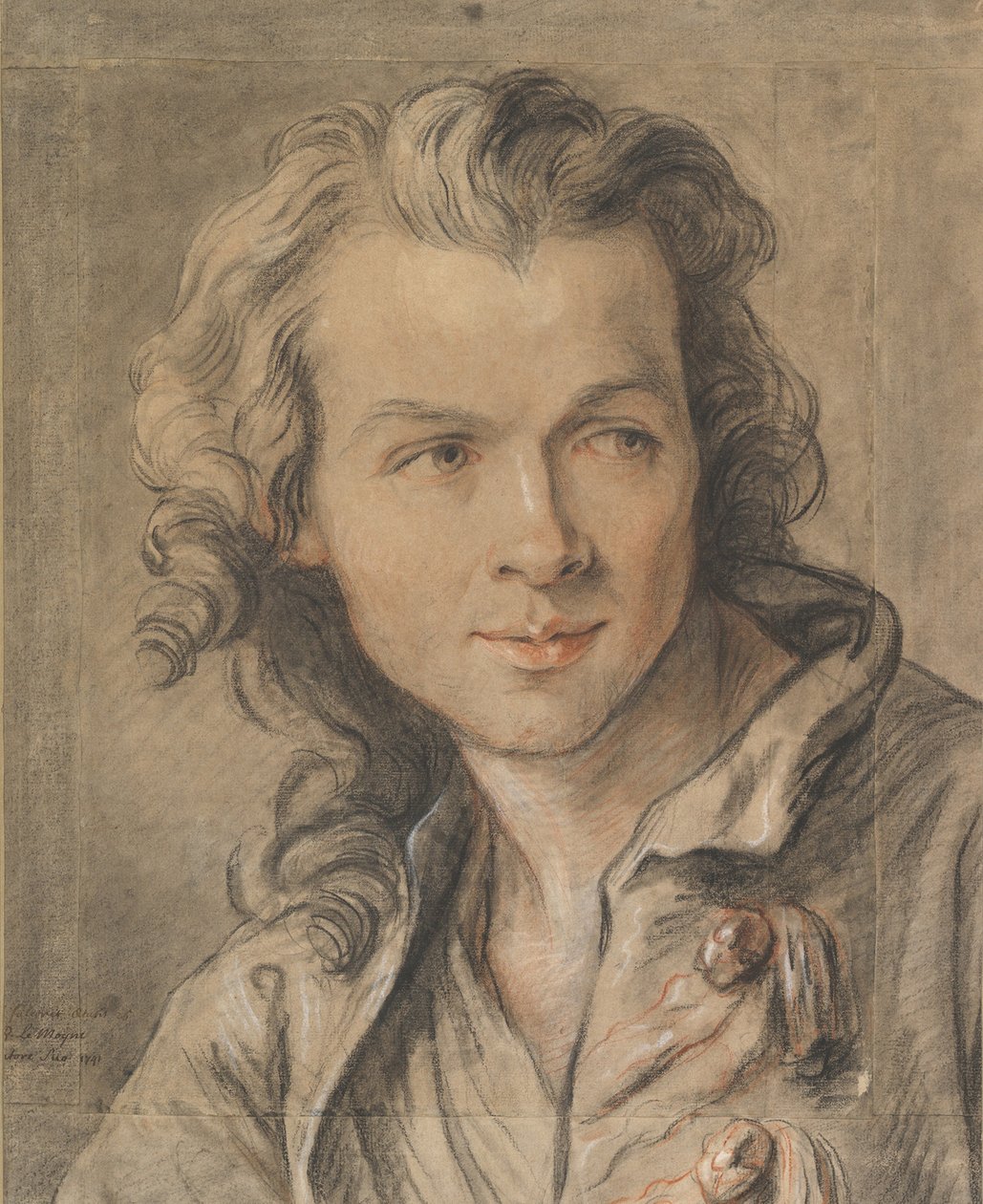 Portret van Étienne Maurice Falconet, 1741 door Jean Baptiste II Lemoyne