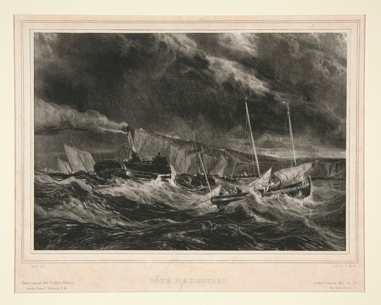 Kust van Dover door Jean Baptiste Isabey