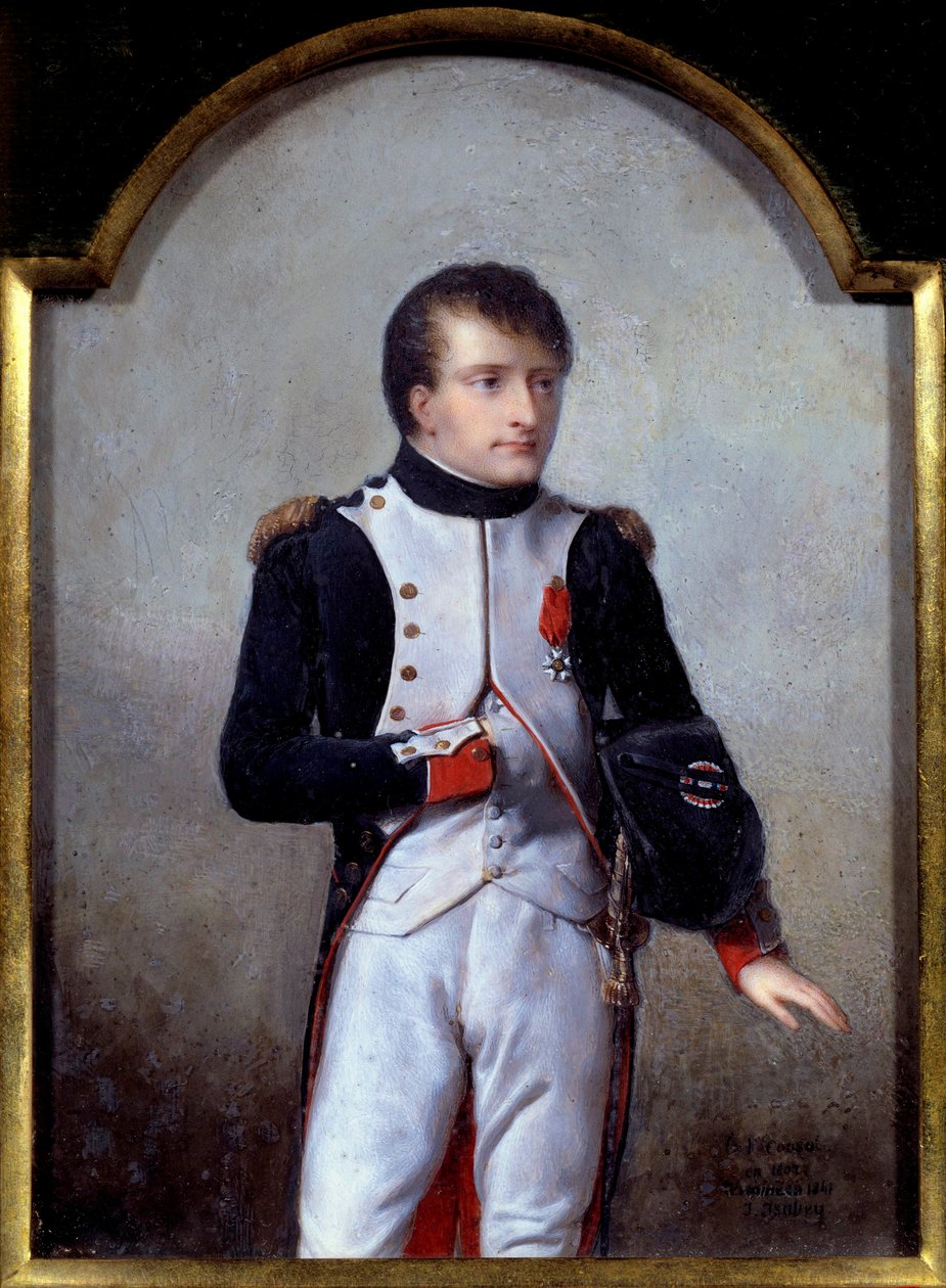 Portret van Napoleon Bonaparte (1769-1821) eerste consul in 1802 door Jean Baptiste Isabey