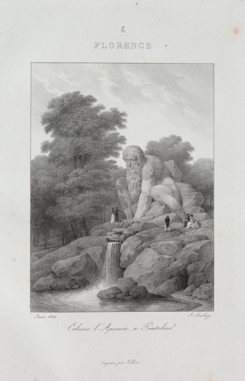 Reis naar Italië in 1822 door Jean Baptiste Isabey