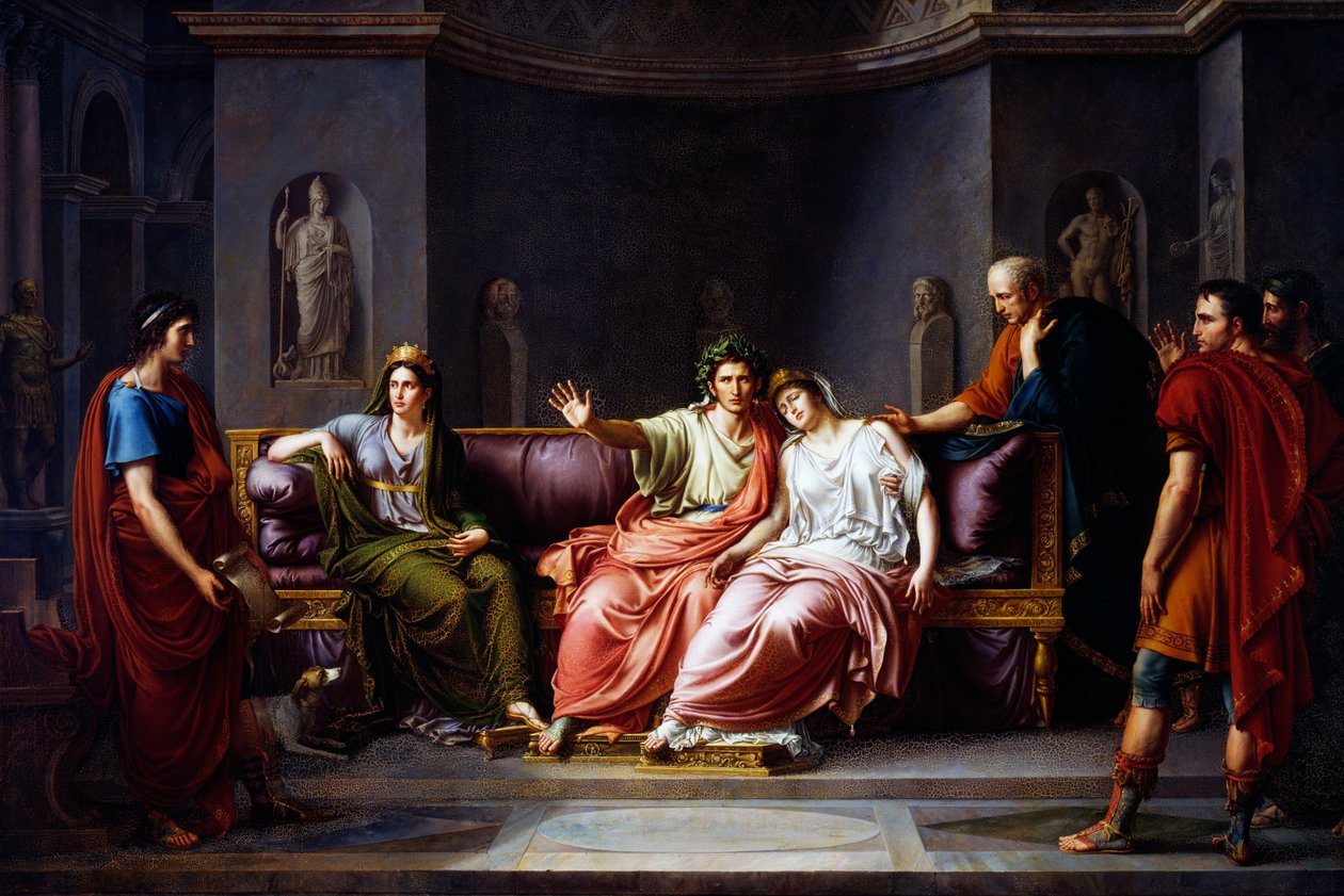 Vergilius leest het zesde canto van de Aeneis door Jean Baptiste Joseph Wicar