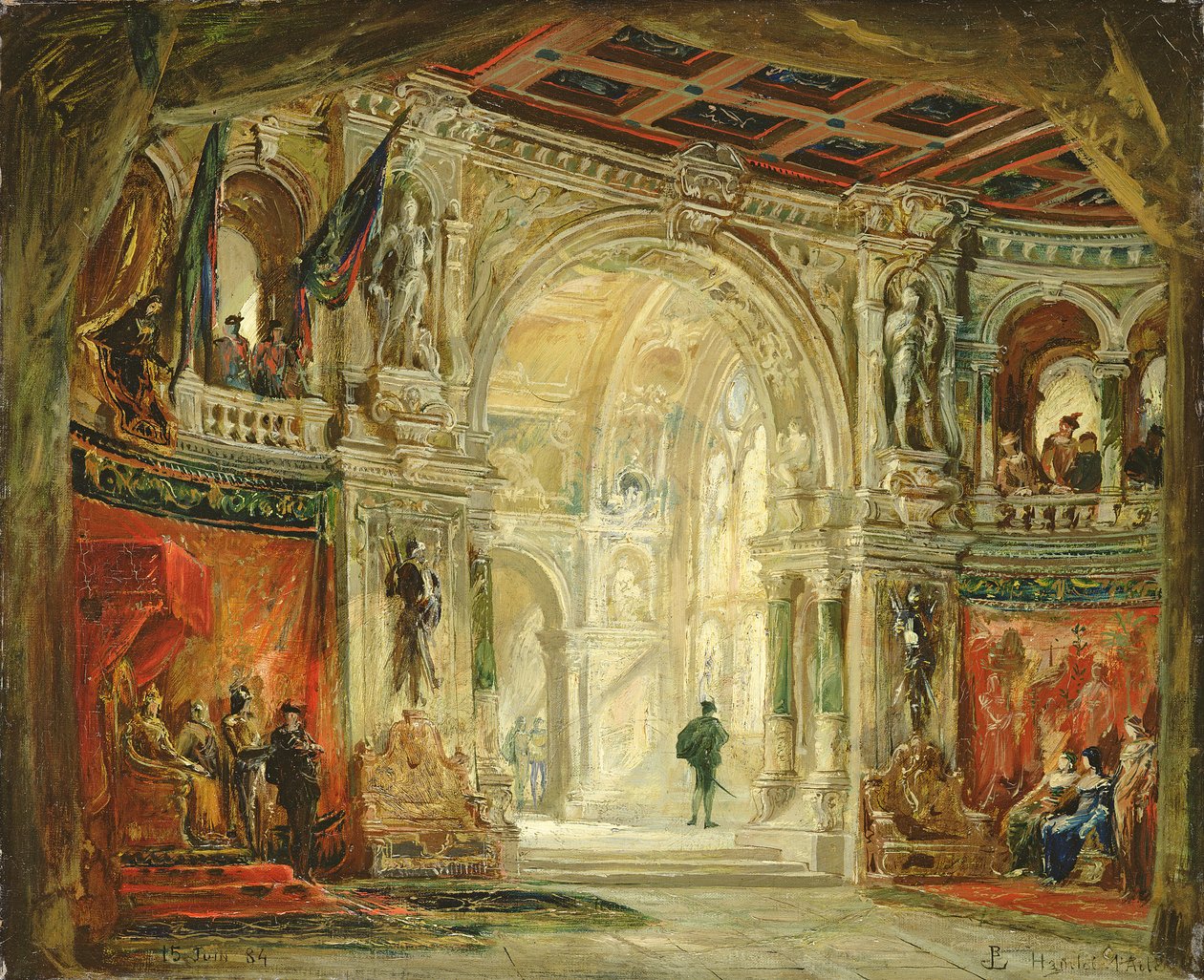 Hamlet, Acte I, 1884 door Jean Baptiste Lavastre